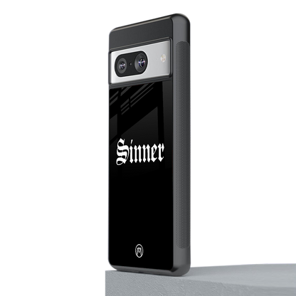 sinner back phone cover | glass case for Google Pixel 8