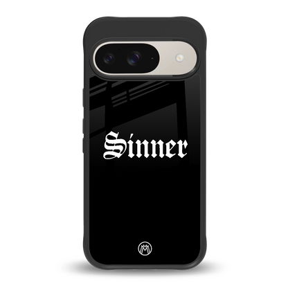 sinner back phone cover | glass case for google pixel 9