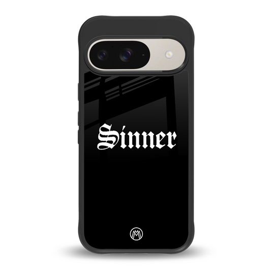 sinner back phone cover | glass case for google pixel 9