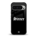 sinner back phone cover | glass case for google pixel 9 pro