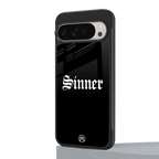 sinner back phone cover | glass case for google pixel 9 pro