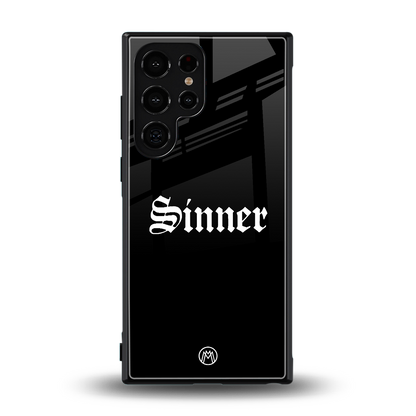 sinner back phone cover | glass case for samsung galaxy s24 ultra