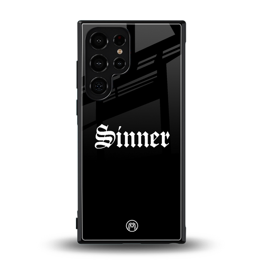 sinner back phone cover | glass case for samsung galaxy s24 ultra