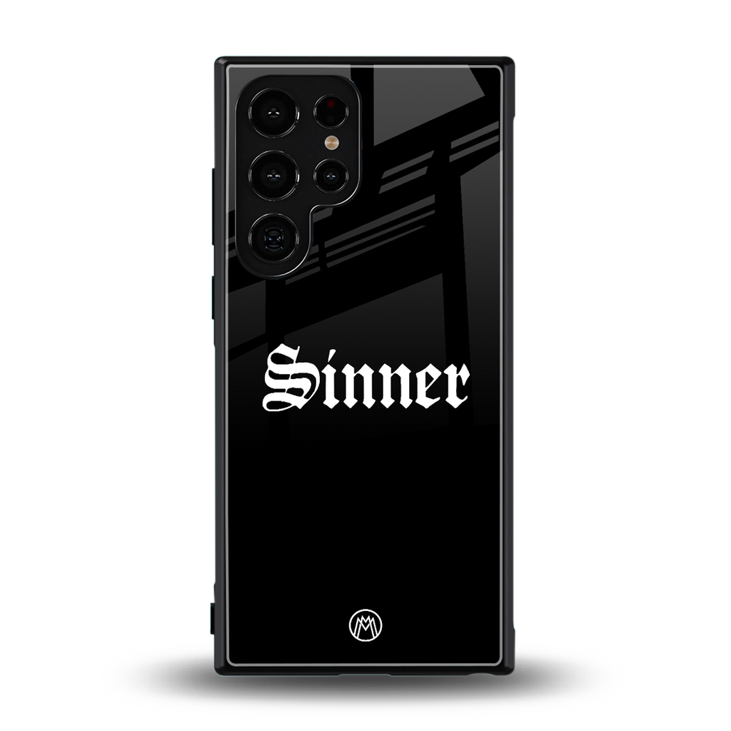 sinner back phone cover | glass case for samsung galaxy s23 ultra