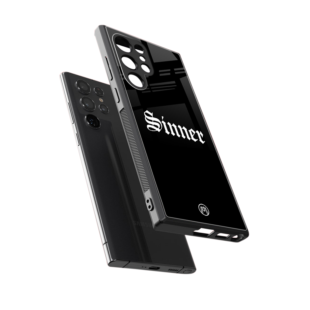 sinner back phone cover | glass case for samsung galaxy s23 ultra