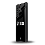 sinner back phone cover | glass case for samsung galaxy s23 ultra