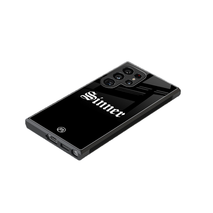 sinner back phone cover | glass case for samsung galaxy s24 ultra