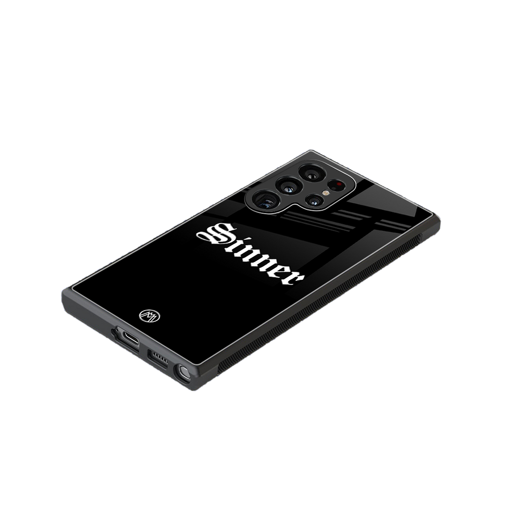 sinner back phone cover | glass case for samsung galaxy s23 ultra