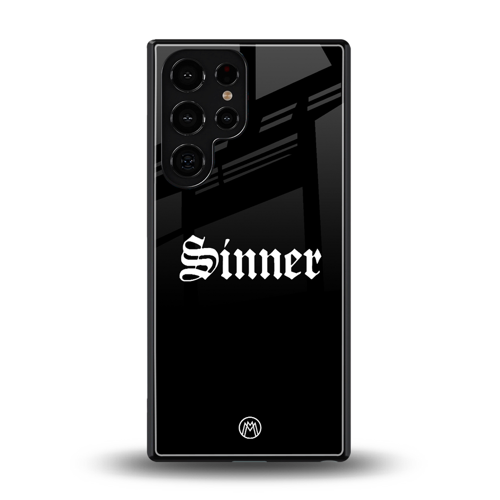 sinner back phone cover | glass case for samsung galaxy s25 ultra