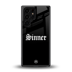 sinner back phone cover | glass case for samsung galaxy s25 ultra