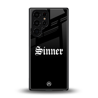 sinner back phone cover | glass case for samsung galaxy s25 ultra
