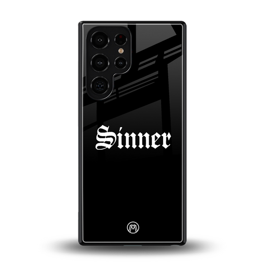 sinner back phone cover | glass case for samsung galaxy s25 ultra