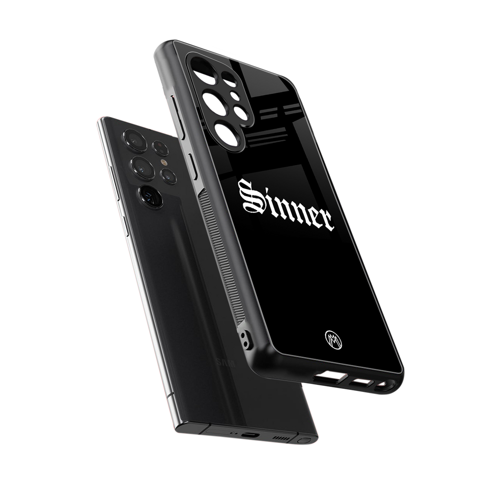 sinner back phone cover | glass case for samsung galaxy s25 ultra