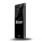 sinner back phone cover | glass case for samsung galaxy s25 ultra