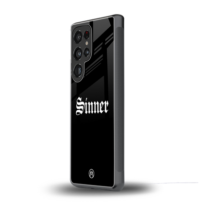 sinner back phone cover | glass case for samsung galaxy s25 ultra