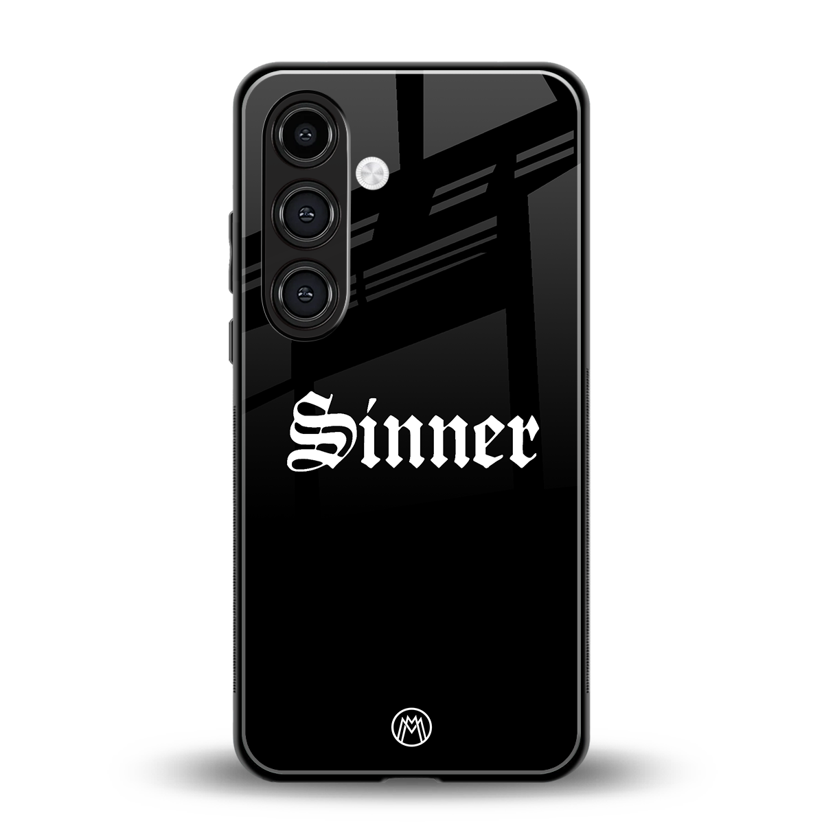 sinner back phone cover | glass case for samsung galaxy s24 plus