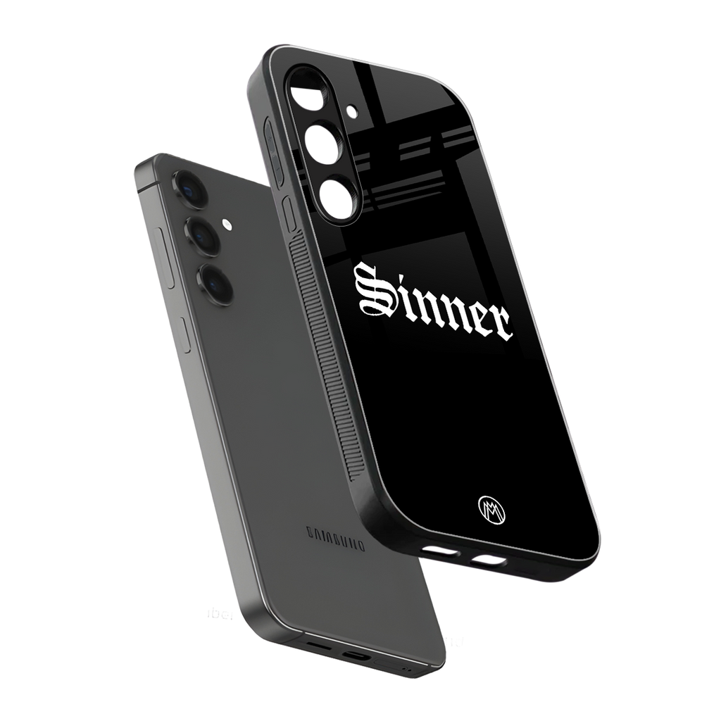 sinner back phone cover | glass case for samsung galaxy s24