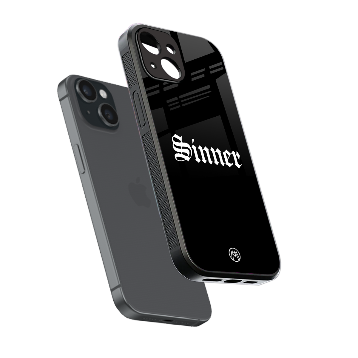 sinner back phone cover | glass case for iphone 15