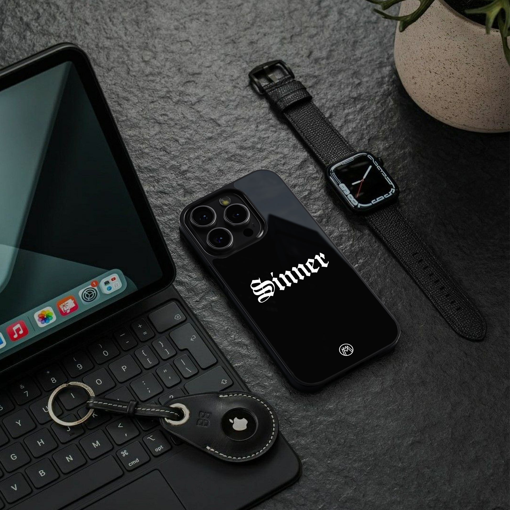 sinner back phone cover | glass case for google pixel 9 pro xl