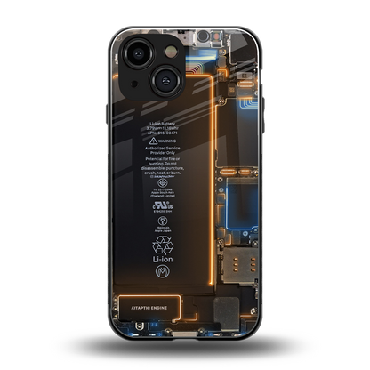 skeleton inside back phone cover | glass case for iphone 13 mini