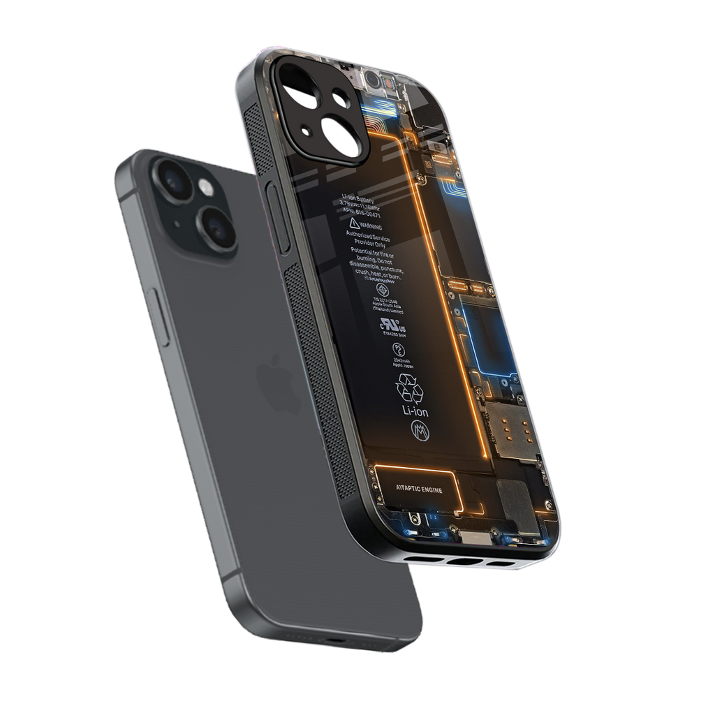 skeleton inside back phone cover | glass case for iphone 13 mini