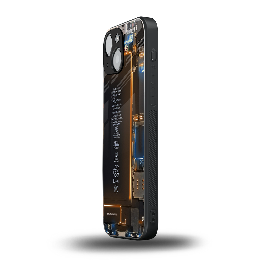 skeleton inside back phone cover | glass case for iphone 13 mini