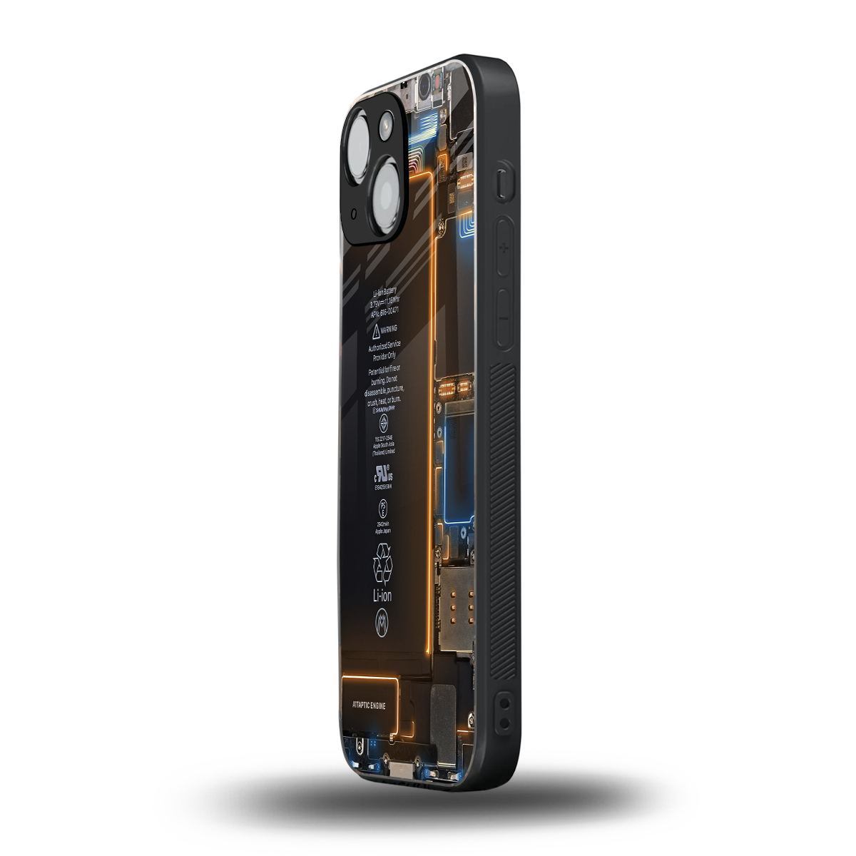 skeleton inside back phone cover | glass case for iphone 13 mini