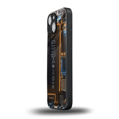 skeleton inside back phone cover | glass case for iphone 13 mini