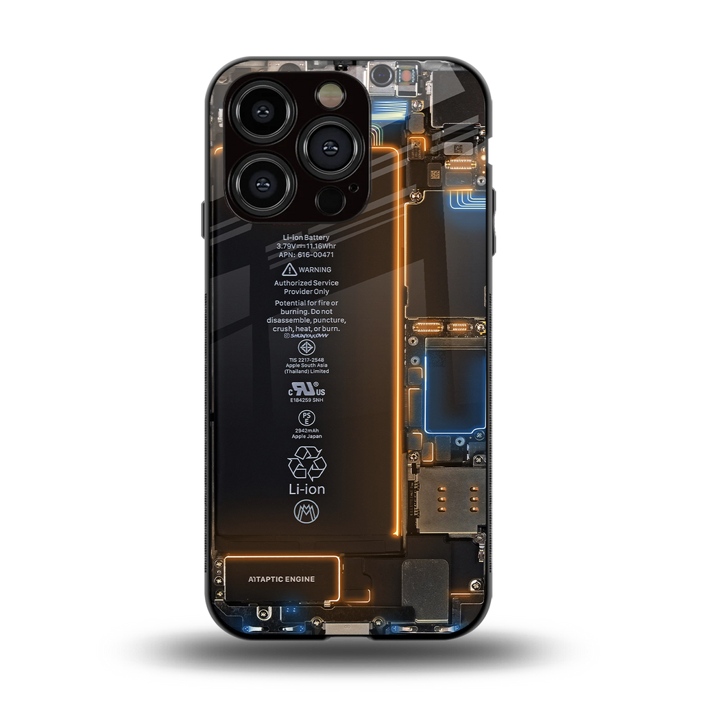 skeleton inside back phone cover | glass case for iphone 13 pro