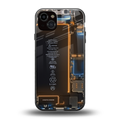 skeleton inside back phone cover | glass case for iphone 14 plus