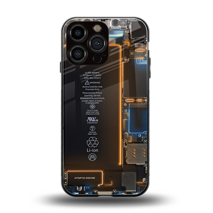 skeleton inside back phone cover | glass case for iphone 14 pro max