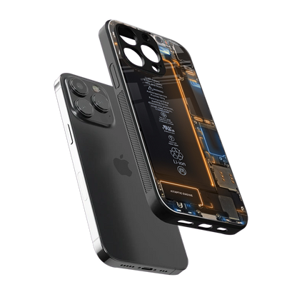 skeleton inside back phone cover | glass case for iphone 15 pro max