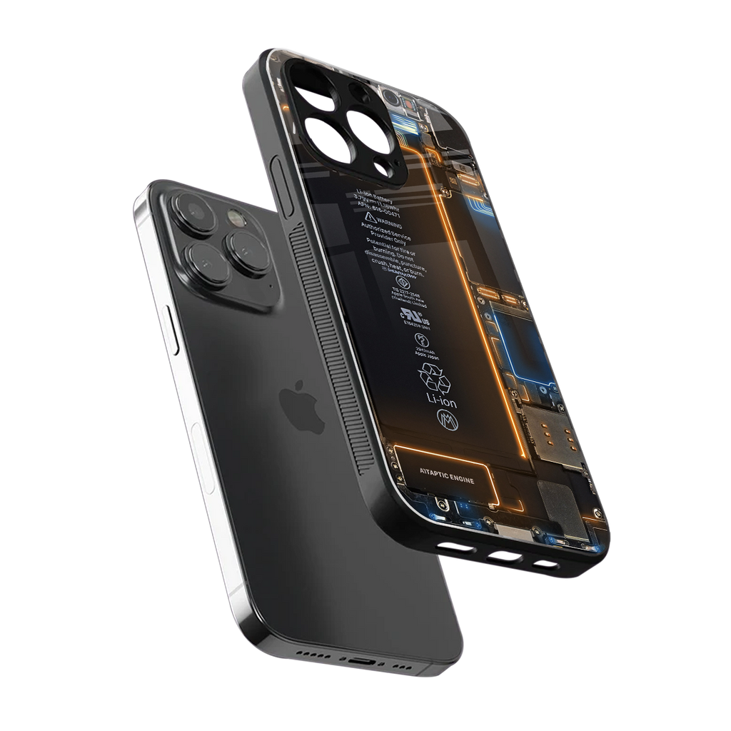 skeleton inside back phone cover | glass case for iphone 14 pro max