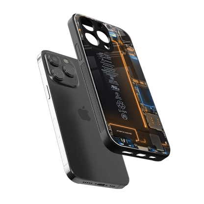 skeleton inside back phone cover | glass case for iphone 15 pro