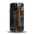 skeleton inside back phone cover | glass case for iphone 16 pro max