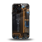 skeleton inside back phone cover | glass case for iphone 16 pro max