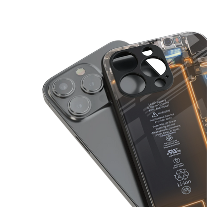 skeleton inside back phone cover | glass case for iphone 16 pro max