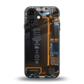 skeleton inside back phone cover | glass case for iphone 16