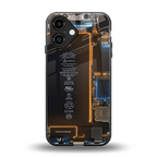 skeleton inside back phone cover | glass case for iphone 16