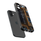 skeleton inside back phone cover | glass case for iphone 16