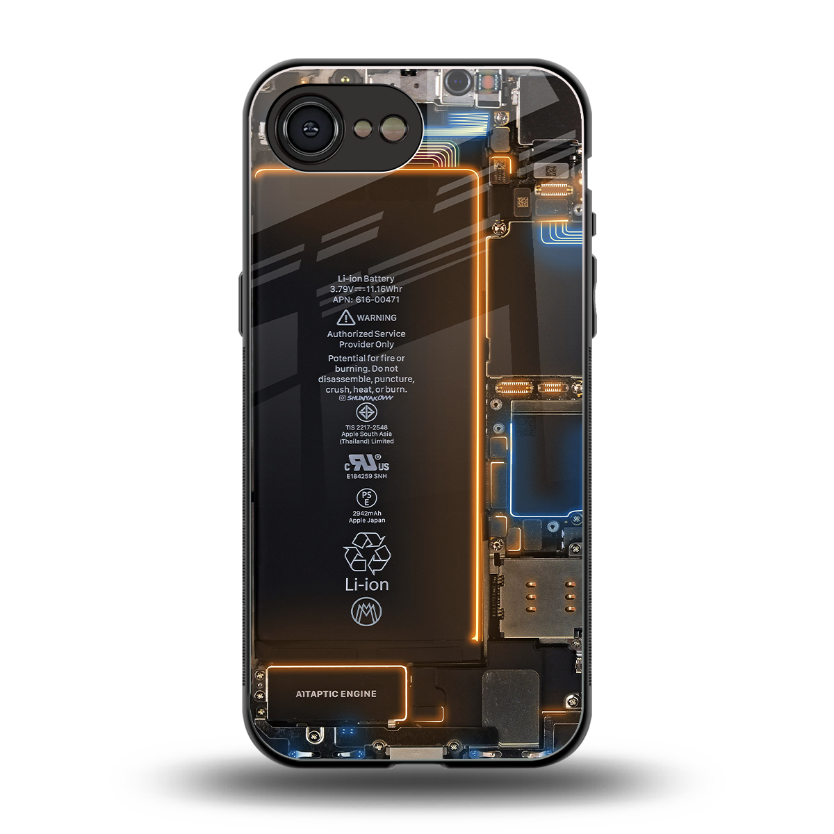 skeleton inside back phone cover | glass case for iphone 16e