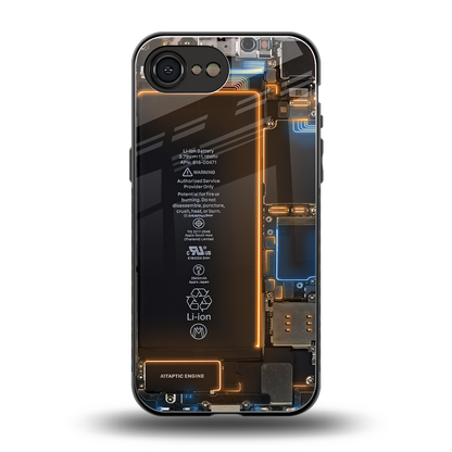 skeleton inside back phone cover | glass case for iphone 16e