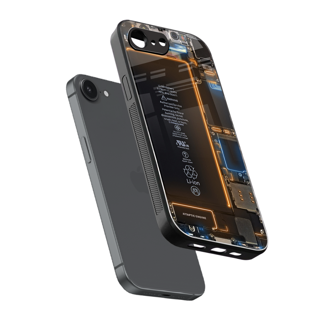 skeleton inside back phone cover | glass case for iphone 16e