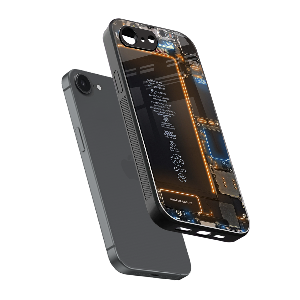 skeleton inside back phone cover | glass case for iphone 16e