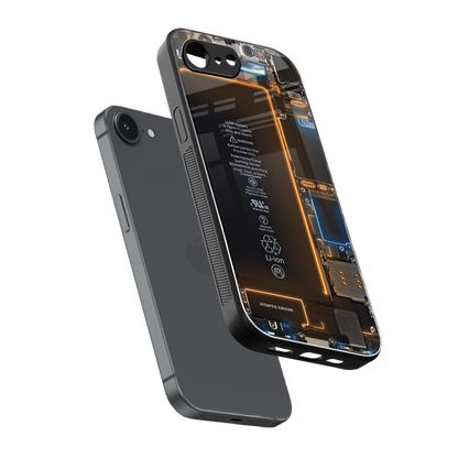 skeleton inside back phone cover | glass case for iphone 16e