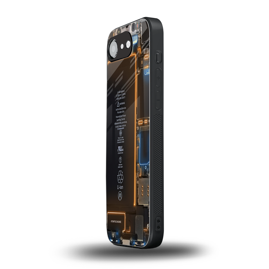 skeleton inside back phone cover | glass case for iphone 16e