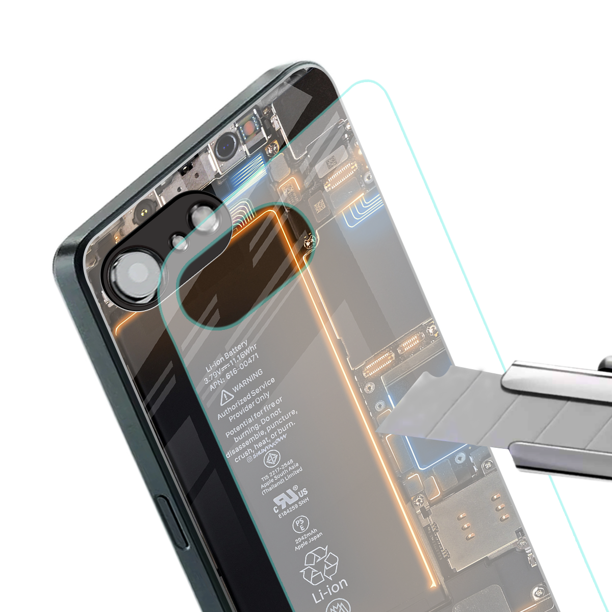 skeleton inside back phone cover | glass case for iphone 16e