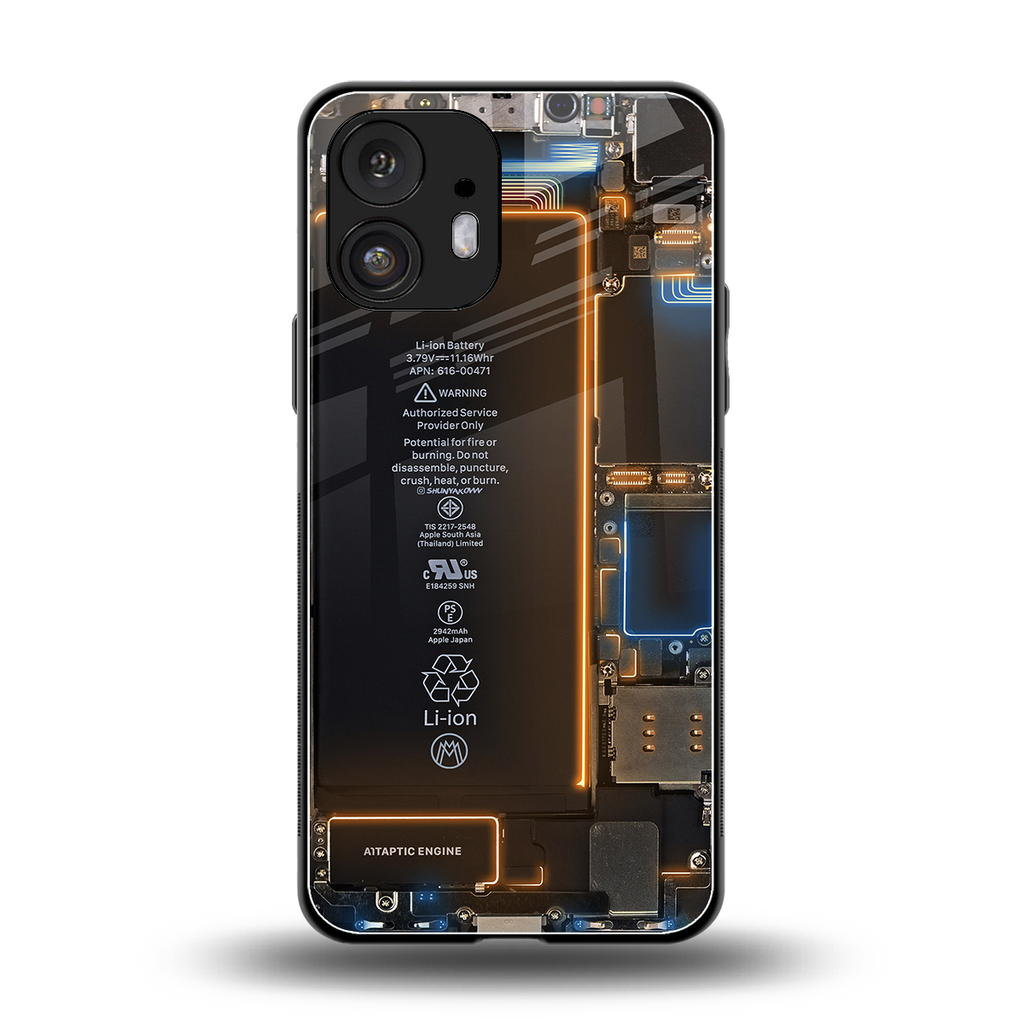 skeleton inside back phone cover | glass case for nothing phone 2