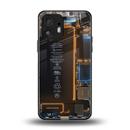 skeleton inside back phone cover | glass case for nothing phone 2