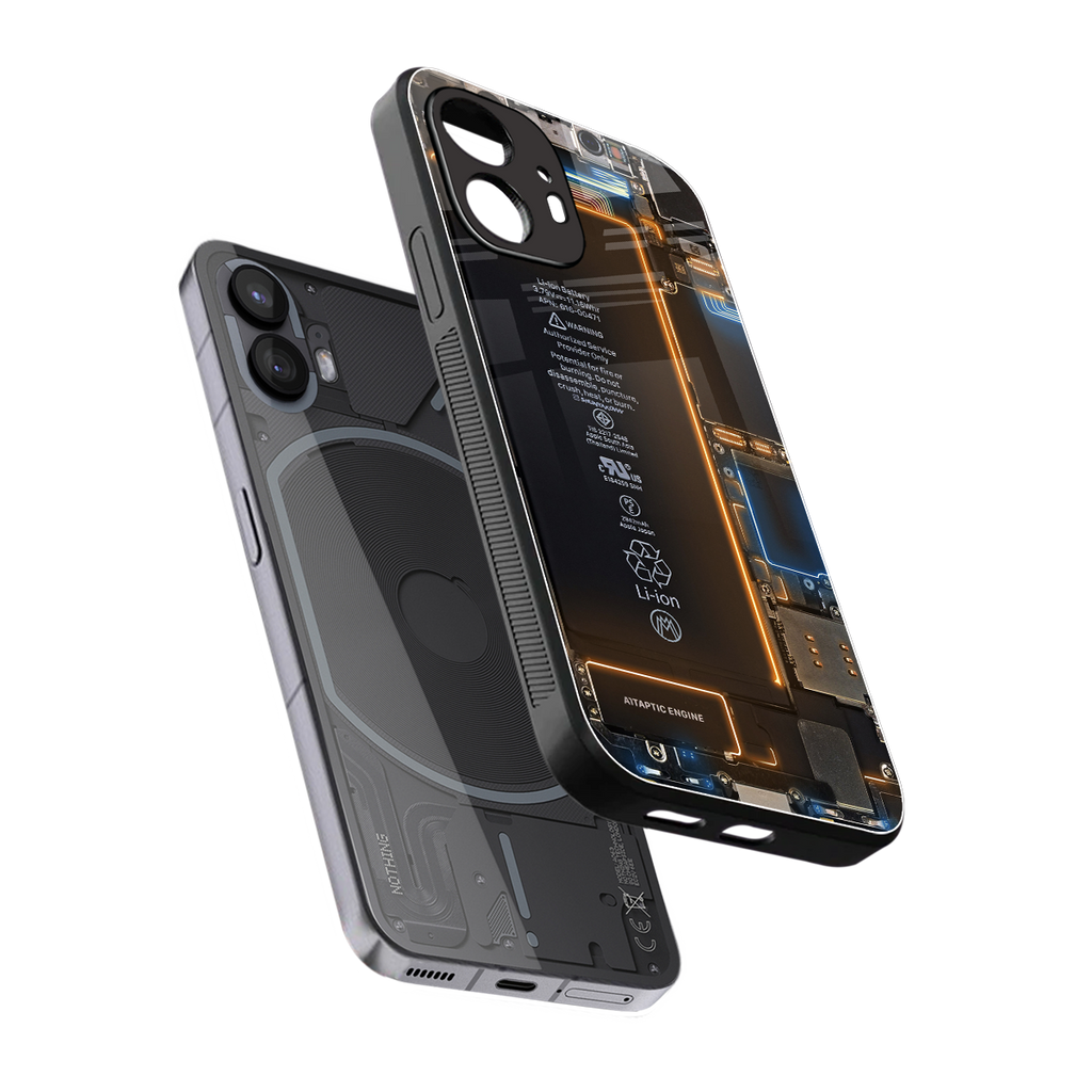 skeleton inside back phone cover | glass case for nothing phone 2
